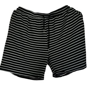 Black and White Striped Shorts